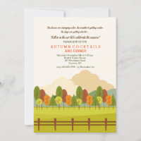 Autumn Scene Invitation