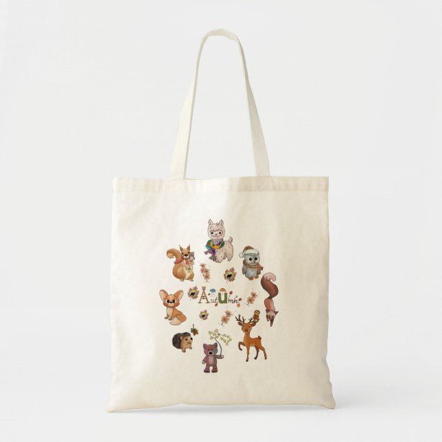 Autumn scene tote bag (Front)