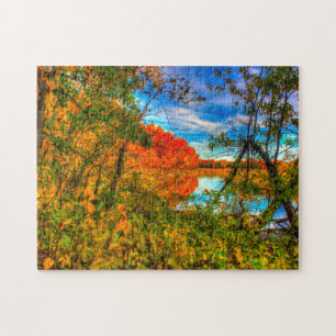 Autumn Scene Wisconsin. Jigsaw Puzzle
