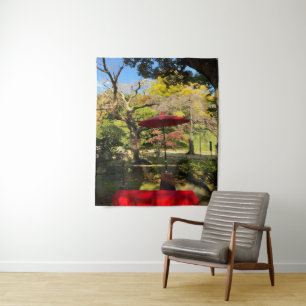 Autumn Scenery at Japanese Garden Tapestry
