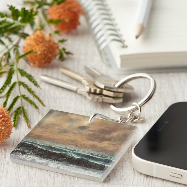 Autumn Sea – Gustave Courbet Key Ring (Front Right)