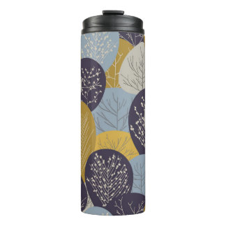 Autumn seamless pattern, abstract vintage backgrou thermal tumbler