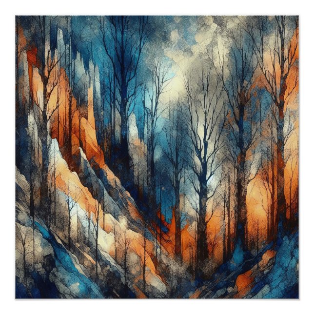 Autumn Season In Woods - AI - Artwork Poster (Front)