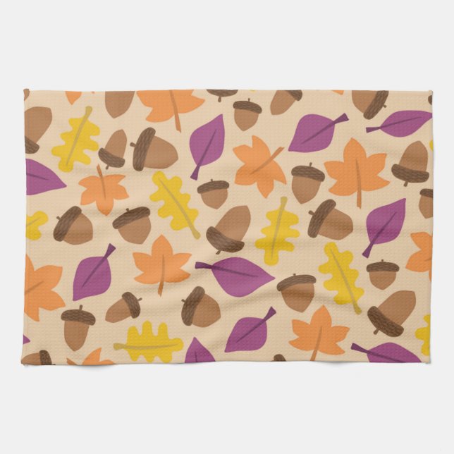 AUTUMN SEASON PATTERN TEA TOWEL (Horizontal)