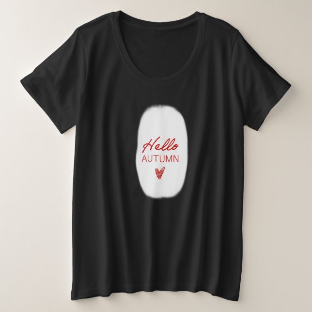 Autumn Season Plus Size T-Shirt (Design Front)