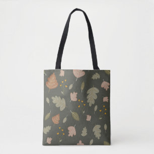 Autumn Season with Leaves and Plants Tote Bag