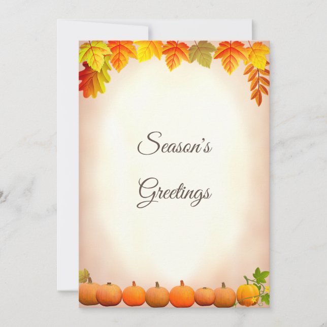 Autumn Season's Greetings Card (Front)