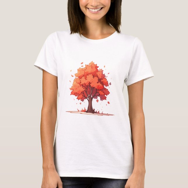 Autumn Serenity Tree T-Shirt (Front)
