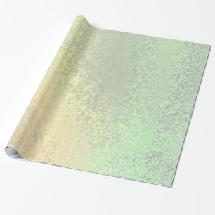 Autumn Shades of Green and Yellow Wedding Wrapping Paper