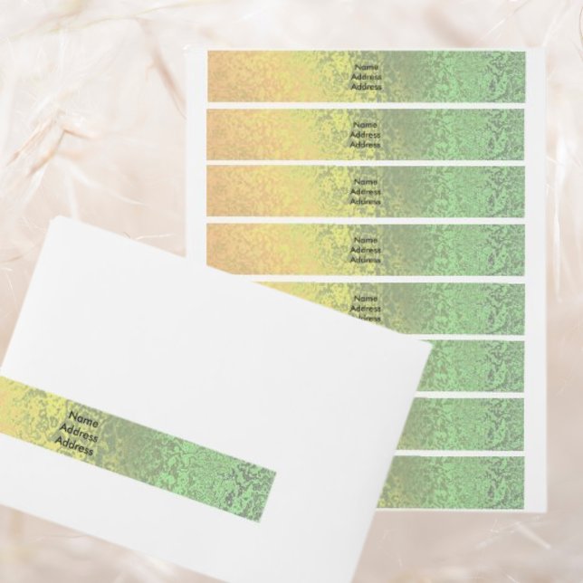 Autumn Shades of Green Yellow Wrap Address Labels (Autumn Shades of Green Yellow Wrap Address Labels)
