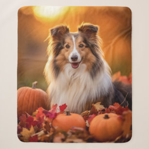 Autumn Sheltie Sherpa Blanket