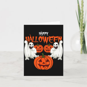 Autumn shirt with pumpkin face ghosts of autumn card