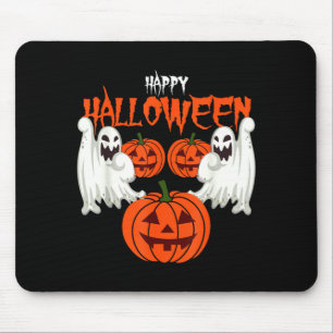 Autumn shirt with pumpkin face ghosts of autumn mouse pad