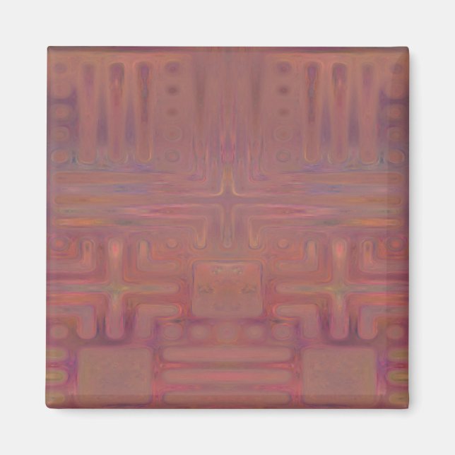 Autumn Show Wine Coloured Abstract Magnet (Front)