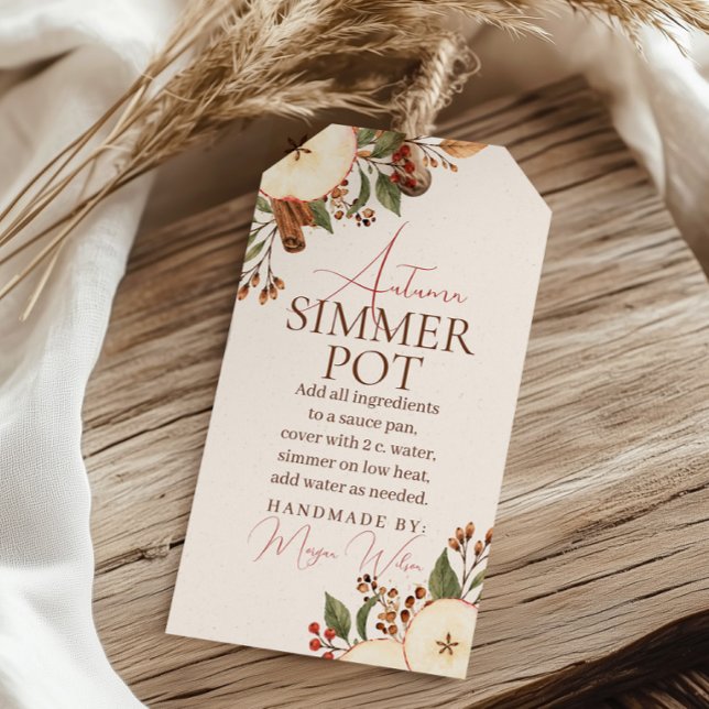 Autumn Simmer Pot Fall Gift Tag (Creator Uploaded)