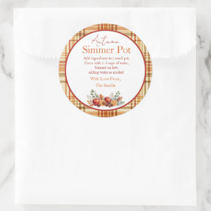 Autumn Simmering Potpourri Kit Label