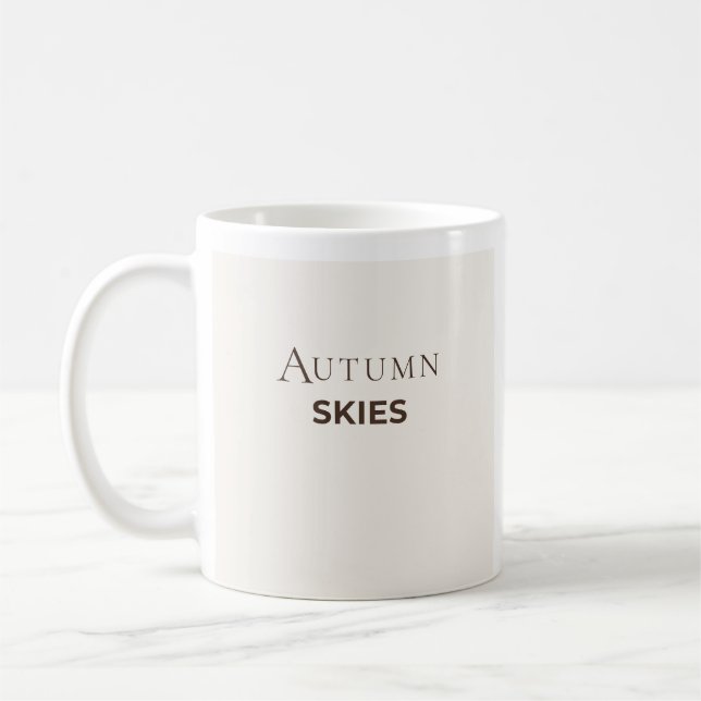 Autumn Skies Mug | Minimalist Fall Coffee Mug  (Left)