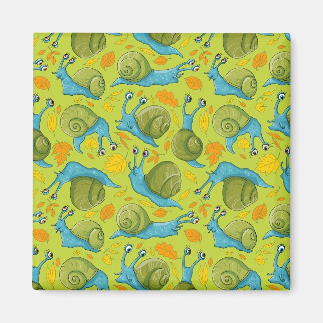Autumn snails magnet (Front)