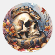 Autumn Snake Around Skull