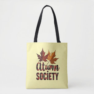 Autumn Society Maple Leaves Fall Season Design Tote Bag