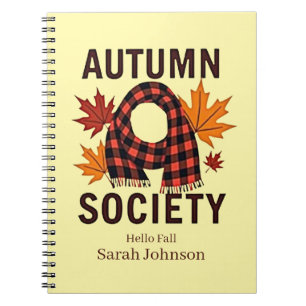 Autumn Society – Personalised Plaid Letter Fill Notebook