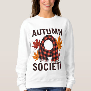 Autumn Society – Personalised Plaid Letter Fill Sweatshirt