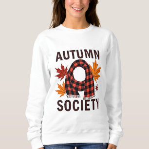 Autumn Society – Personalized Plaid Letter Fill Sweatshirt