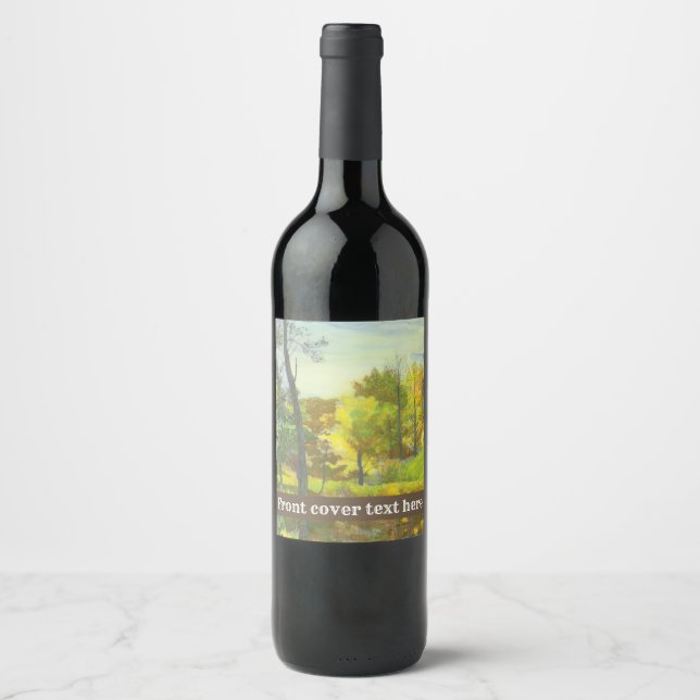 autumn Solar fall Wine Label (Front)