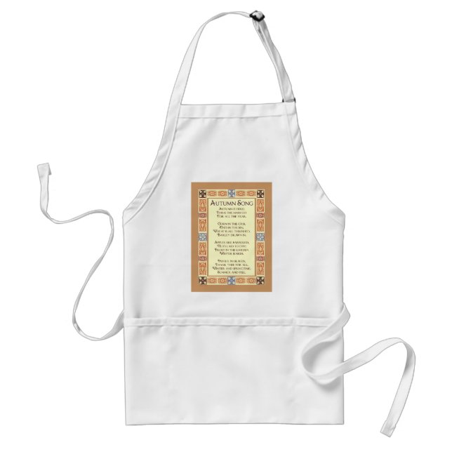 Autumn Song Thanksgiving Poem Apron (Front)