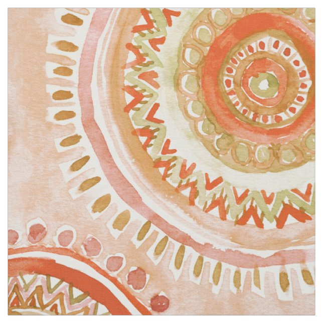 Autumn Spice MANDALA MINDSET Watercolor Fabric (Swatch)