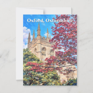 Autumn Spires – Oxford Cathedral in Fall Postcard