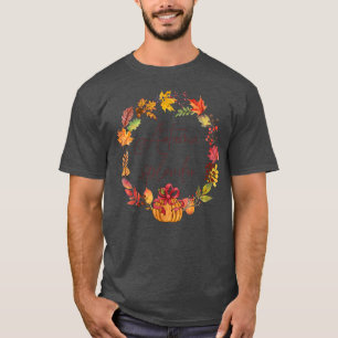 Autumn Splendour Cute Fall Leaves Autumn Pumpkins  T-Shirt