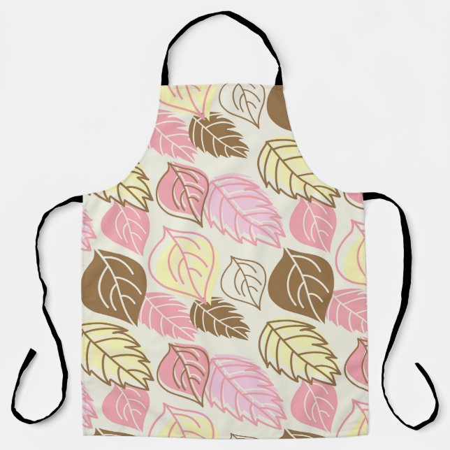 Autumn Splendour: Leaf Seamless Pattern Apron (Front)