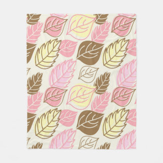 Autumn Splendour: Leaf Seamless Pattern Fleece Blanket