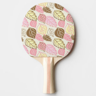Autumn Splendour: Leaf Seamless Pattern Ping Pong Paddle