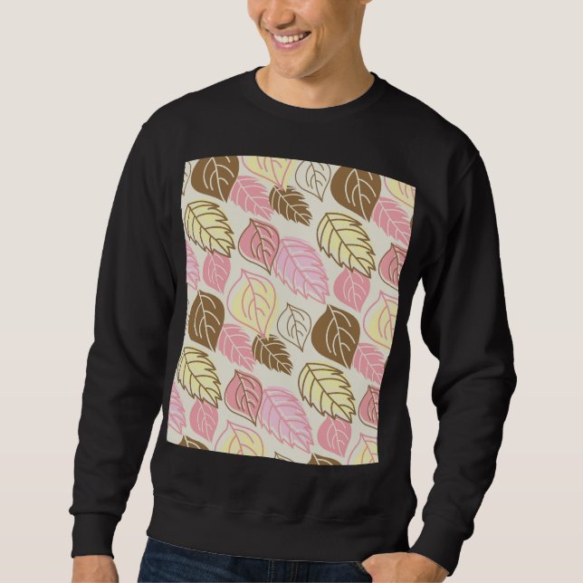 Autumn Splendour: Leaf Seamless Pattern Sweatshirt (Front)