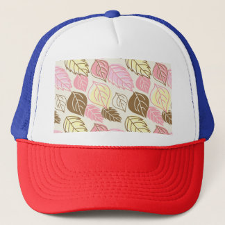 Autumn Splendour: Leaf Seamless Pattern Trucker Hat