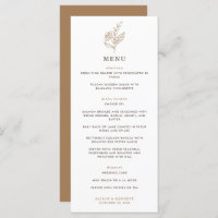 Autumn Sprig Fall Wedding Menu