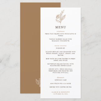 Autumn Sprig Fall Wedding Menu
