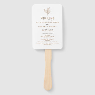 Autumn Sprig Fall Wedding Program Hand Fan