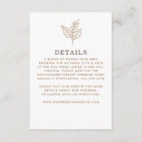 Autumn Sprig Wedding Details