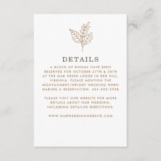 Autumn Sprig Wedding Details Enclosure Card