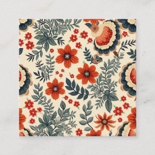 autumn square business card