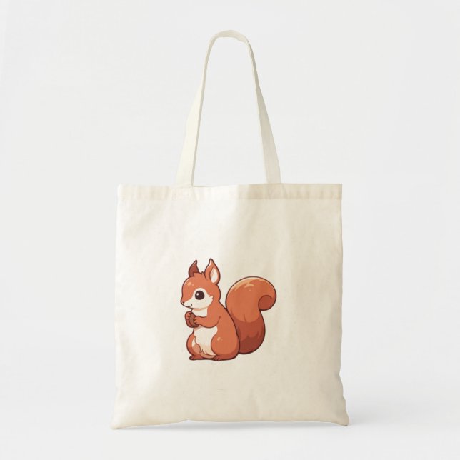 Autumn Squirrel Aesthetic Tote Bag (Front)