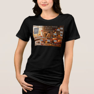 Autumn Squirrel Back to School Teacher T-Shirt Tri-Blend Shirt