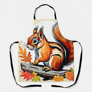 Autumn Squirrel Charm Design Apron