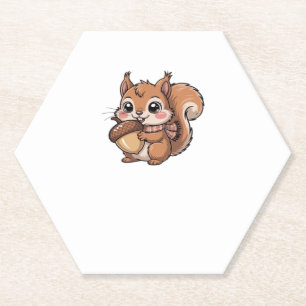 autumn squirrel Classic T-Shirt Paper Coaster