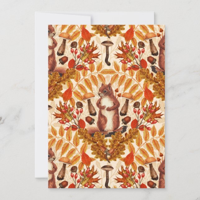 Autumn squirrel on off white (Front)