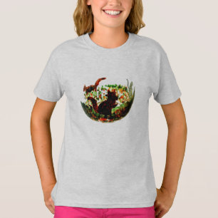 Autumn Squirrels Animal Art T-Shirt