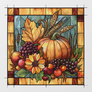 Autumn Stained Glass Art Window Cling
